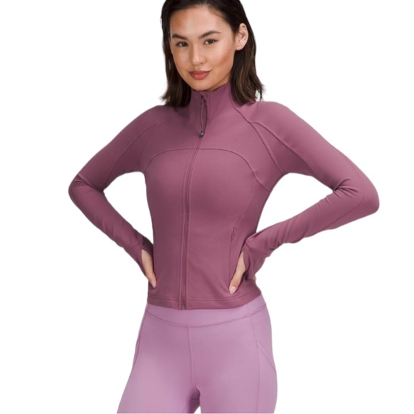 lululemon athletica Jackets & Blazers - Lululemon Vintage Plum Nulu Cropped Define Jacket Full Zip Size 12